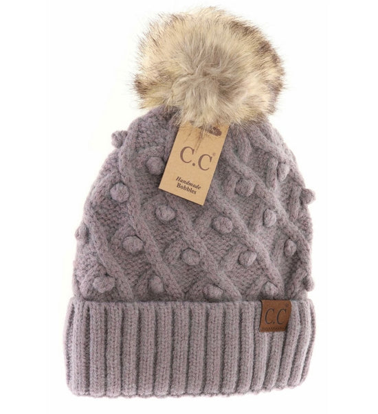 Bobble Knot C.C. Beanie- CG